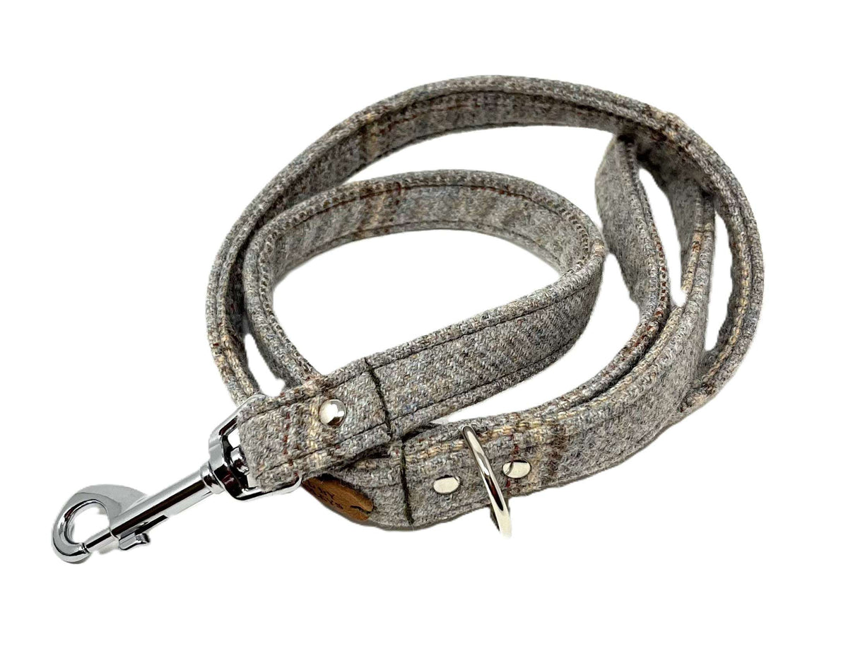 Dog leash with textured pattern on a white background