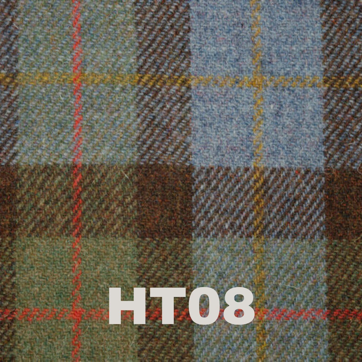 swatch of harris tweed woven in mcleod clan tartan