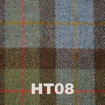 swatch of harris tweed woven in mcleod clan tartan