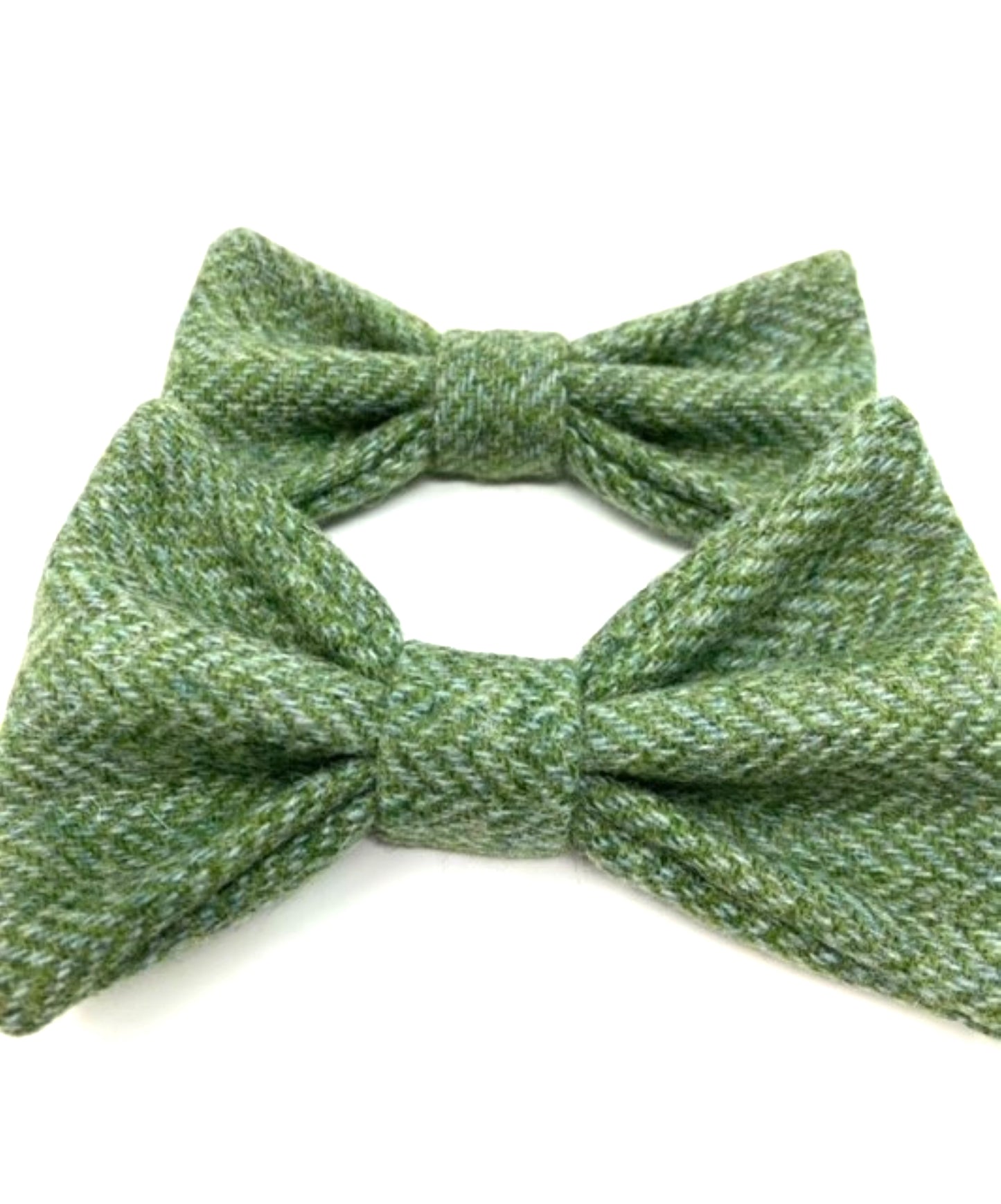 Tweed Dog Collar- Green Herringbone