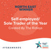 AND THE WINNER IS .............................. - Celebrating our achievement as an award winner at the Federation of Small Business Award for Self-employed / Sole Trader of the Year in the North East.