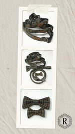 Dog Collar with matching Lead and Bow Tie - Various Tweeds