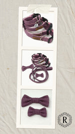 Dog Collar with matching Lead and Bow Tie - Various Tweeds