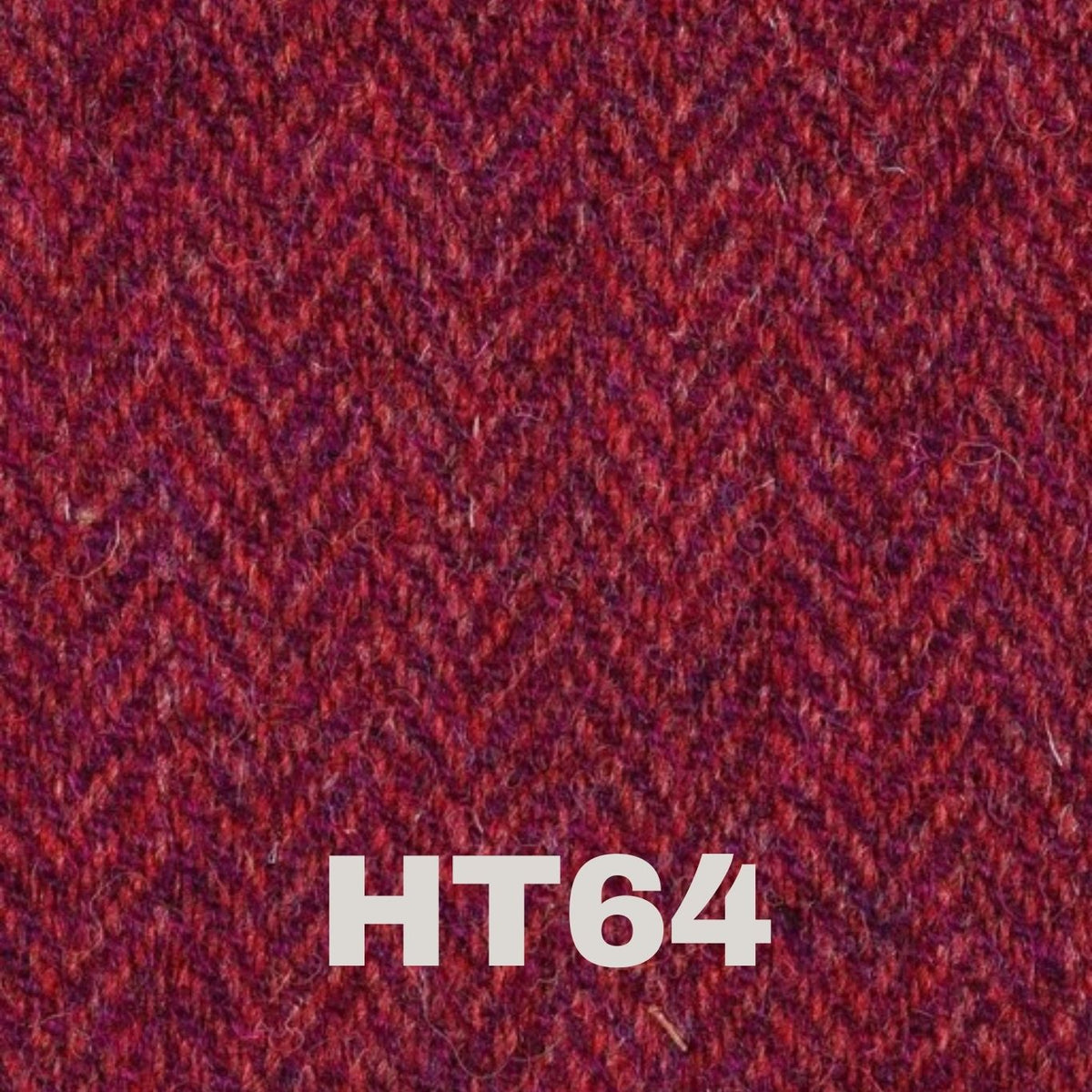 red wine coloured harris tweed in a herringbone pattern