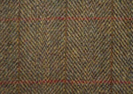 Harris Tweed Swatch in Brown Herringbone pattern