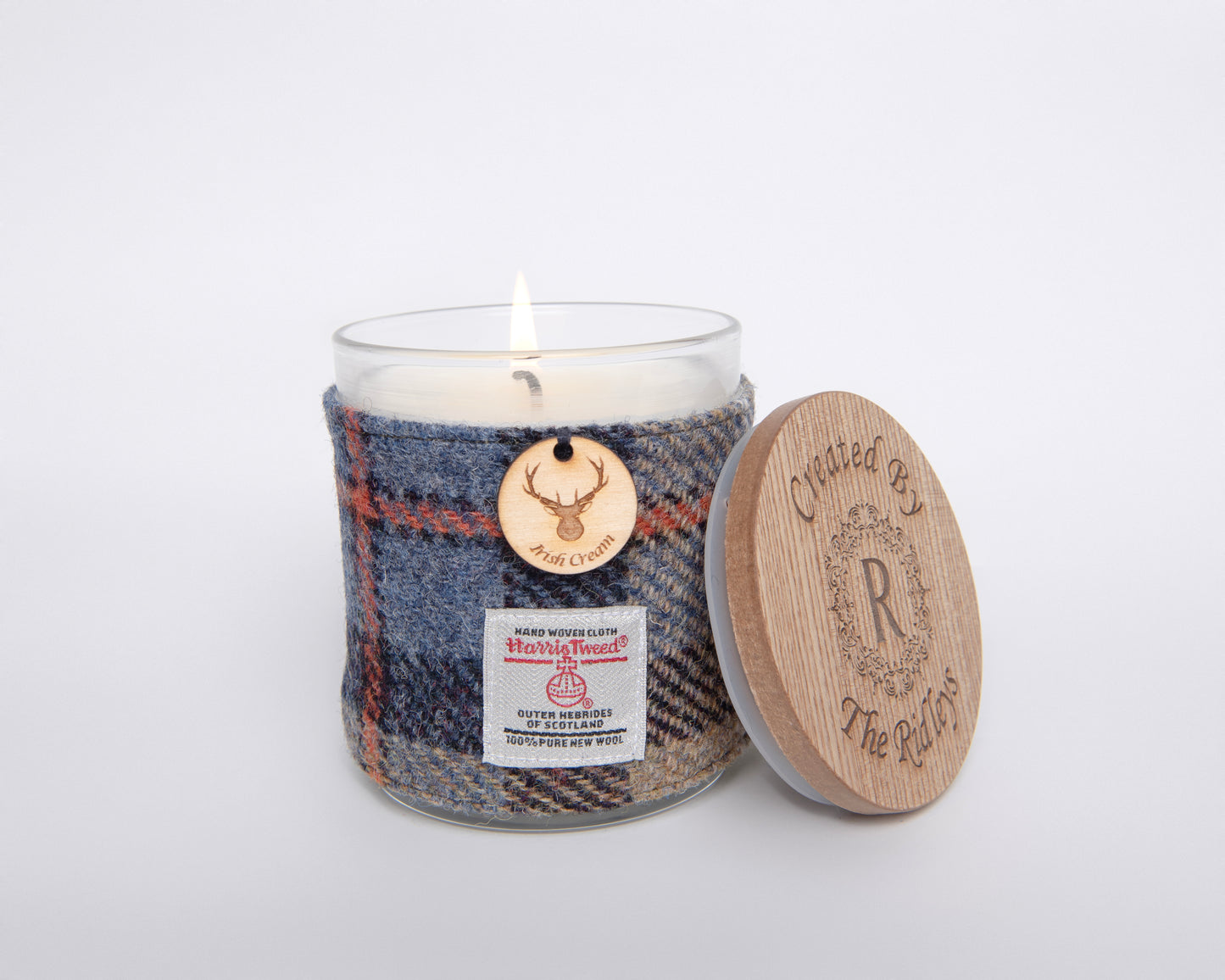 Irish Cream Soy Candle with Harris Tweed Sleeve