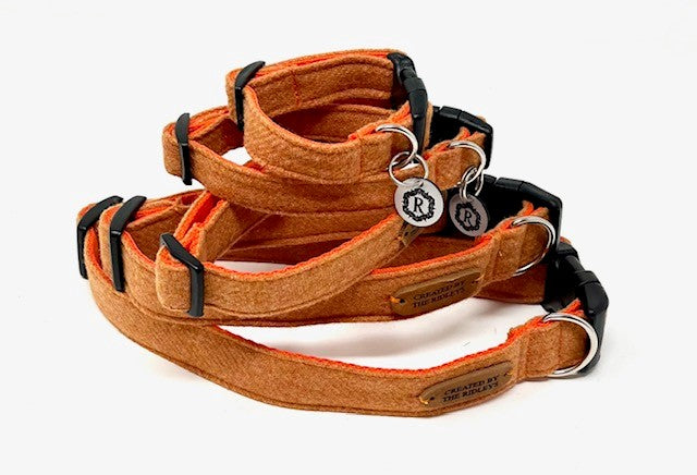 Dog Collar with matching Lead and Bow Tie - Various Tweeds