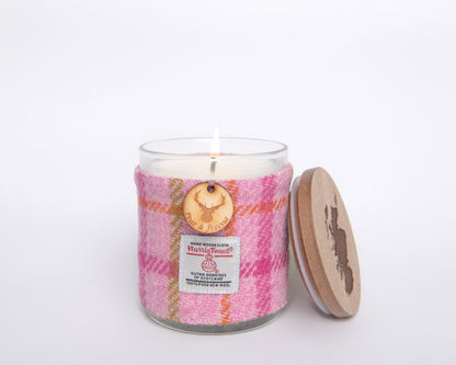 Pear & Freesia Soy Candle with Harris Tweed Sleeve