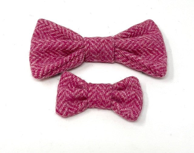 Dog Collar with matching Lead and Bow Tie - Various Tweeds