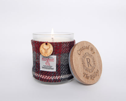 Wild Fig & Cassis Soy Candle with Harris Tweed Sleeve