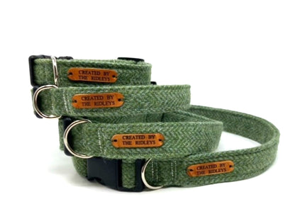 Tweed DogBow Tie- Green Herringbone