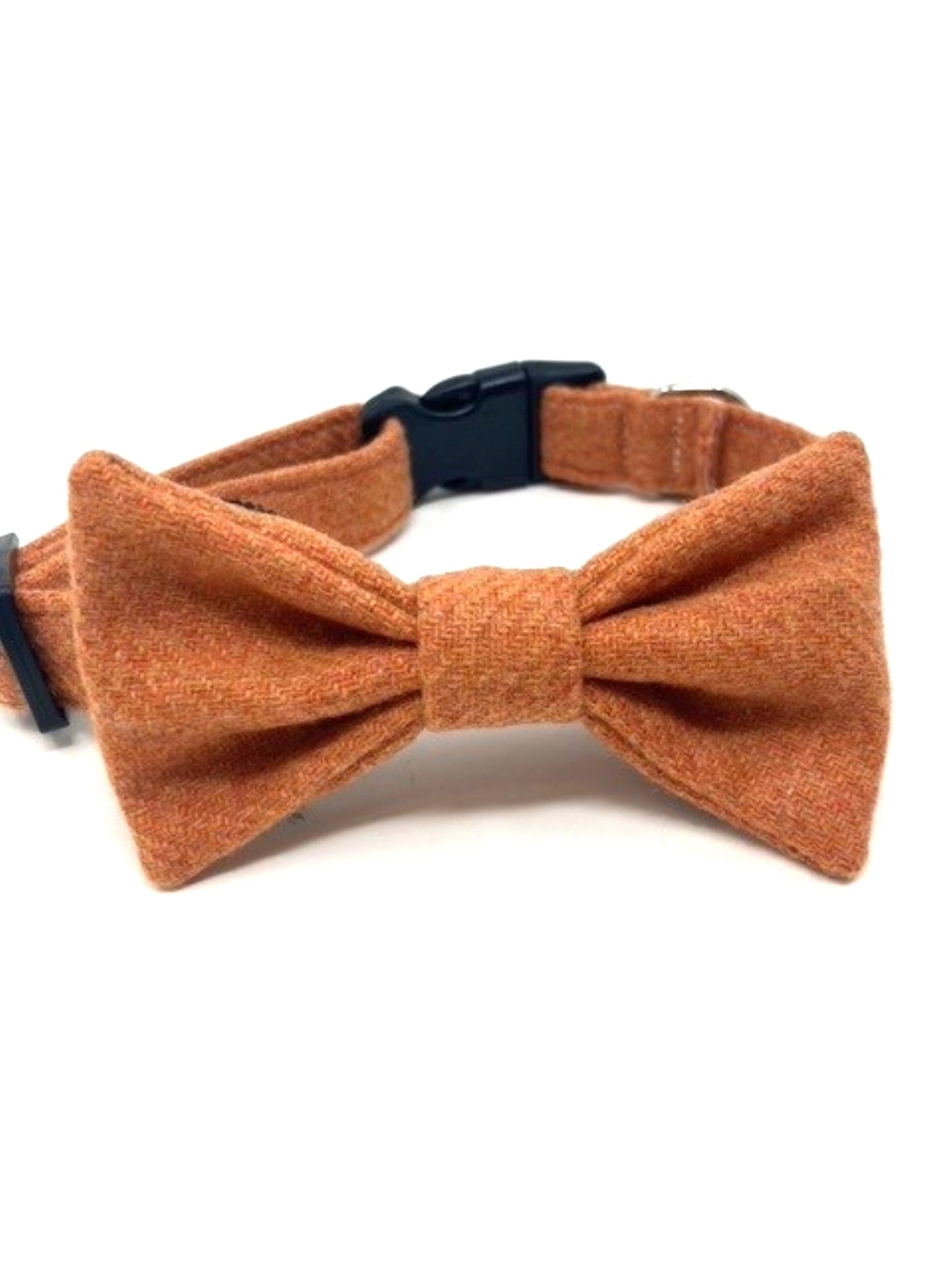 Tweed Dog Bow Tie - Plain Orange