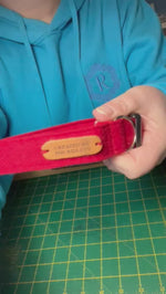 Red Tweed Dog Collar