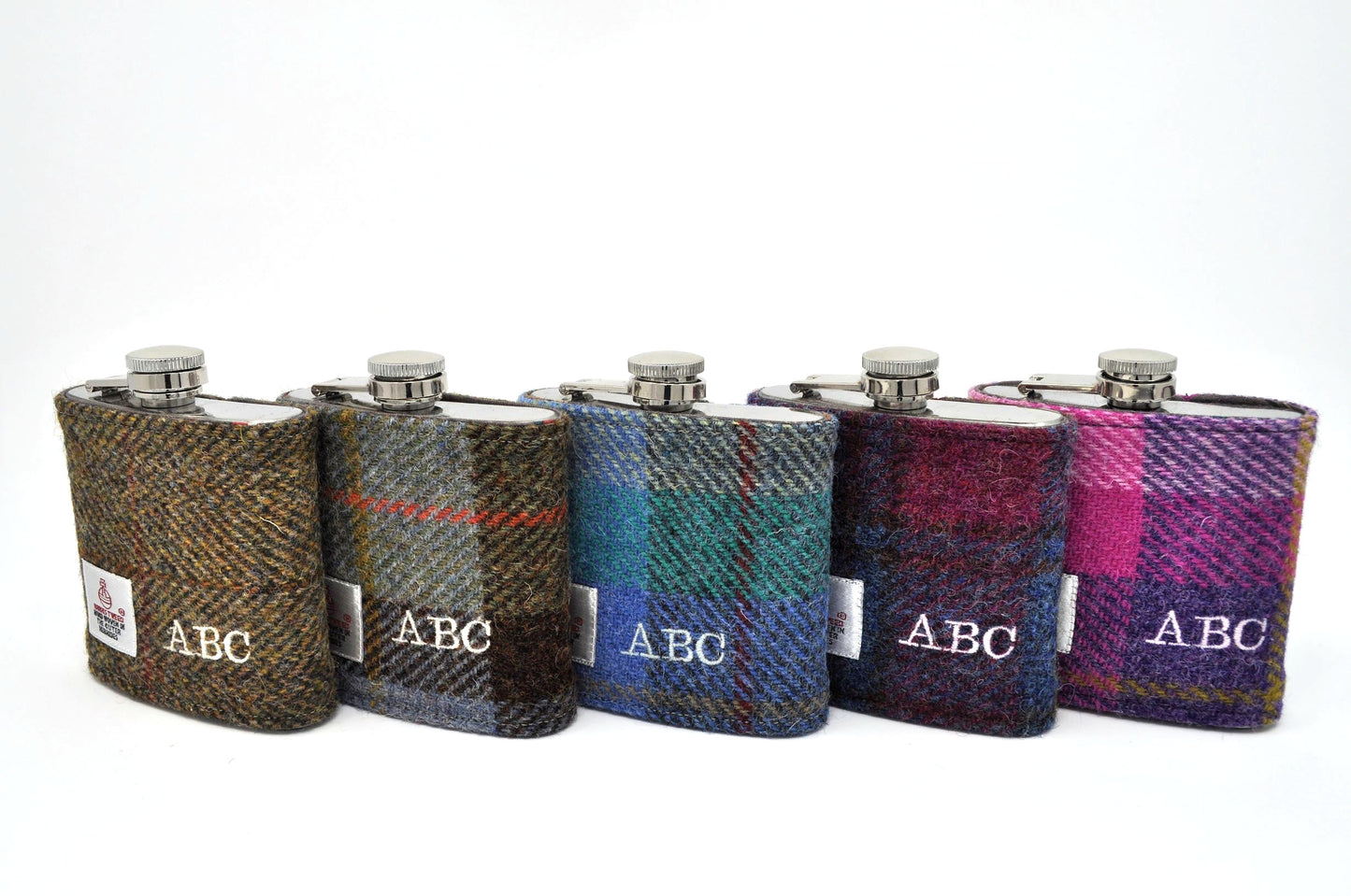 ABC embroidered samples in range of tweeds 