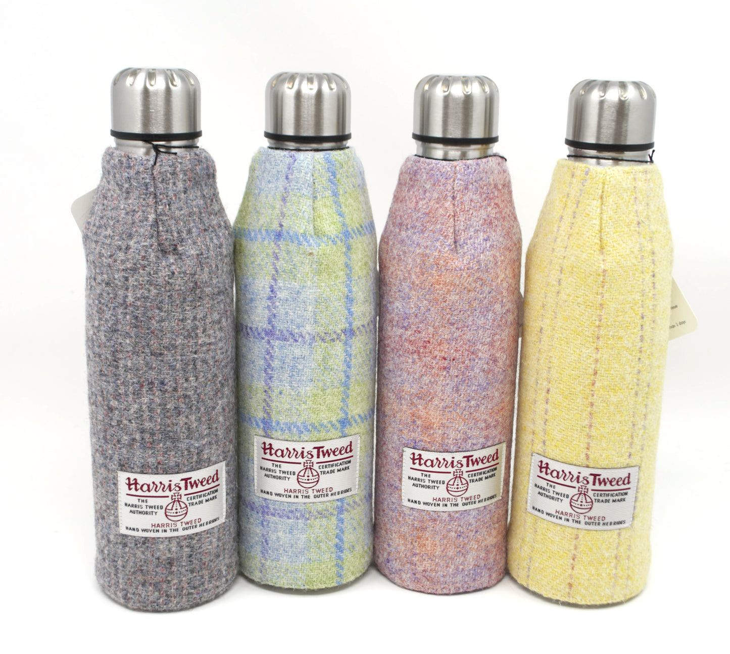 Harris Tweed Thermos Flask - 500ml - Light Grey and Pink