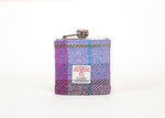 Harris Tweed Hip Flask - Purple Lilac Lavender