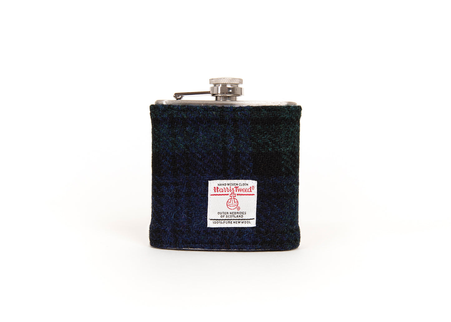 Harris Tweed Cufflink and Hip Flask Gift Set