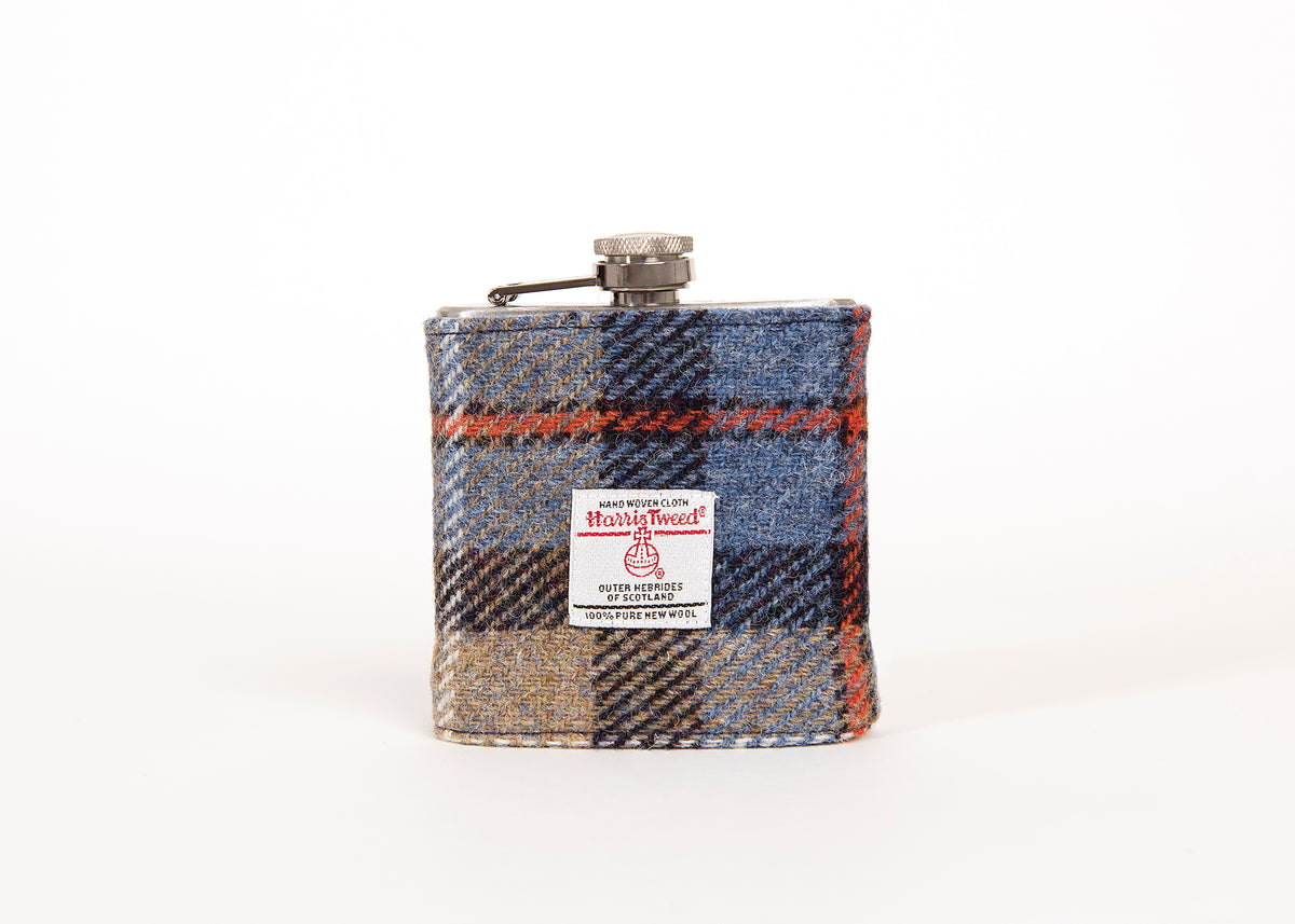 Harris Tweed Hip Flask McKenzie Tartan