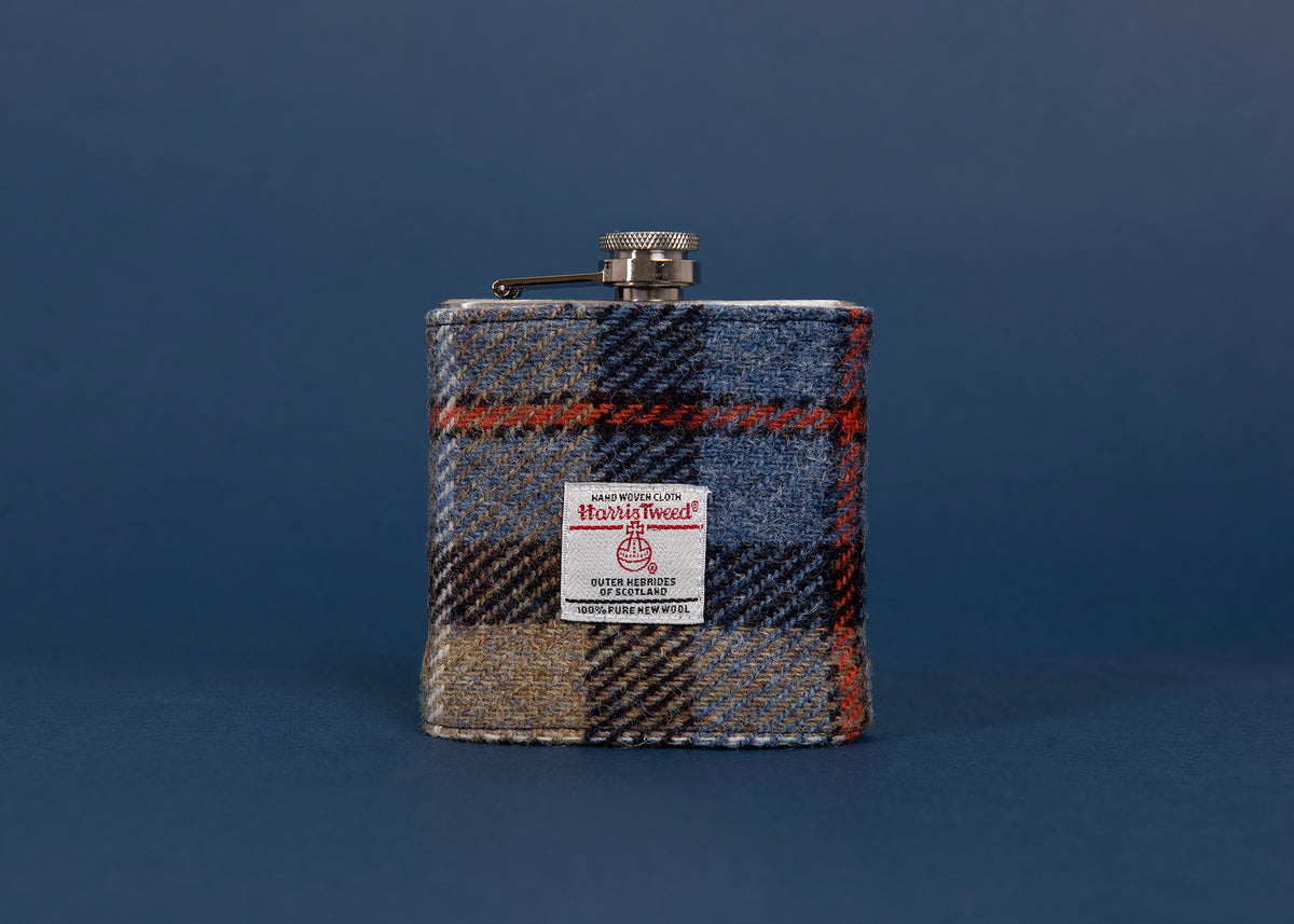 Harris Tweed Hip Flask McKenzie Tartan