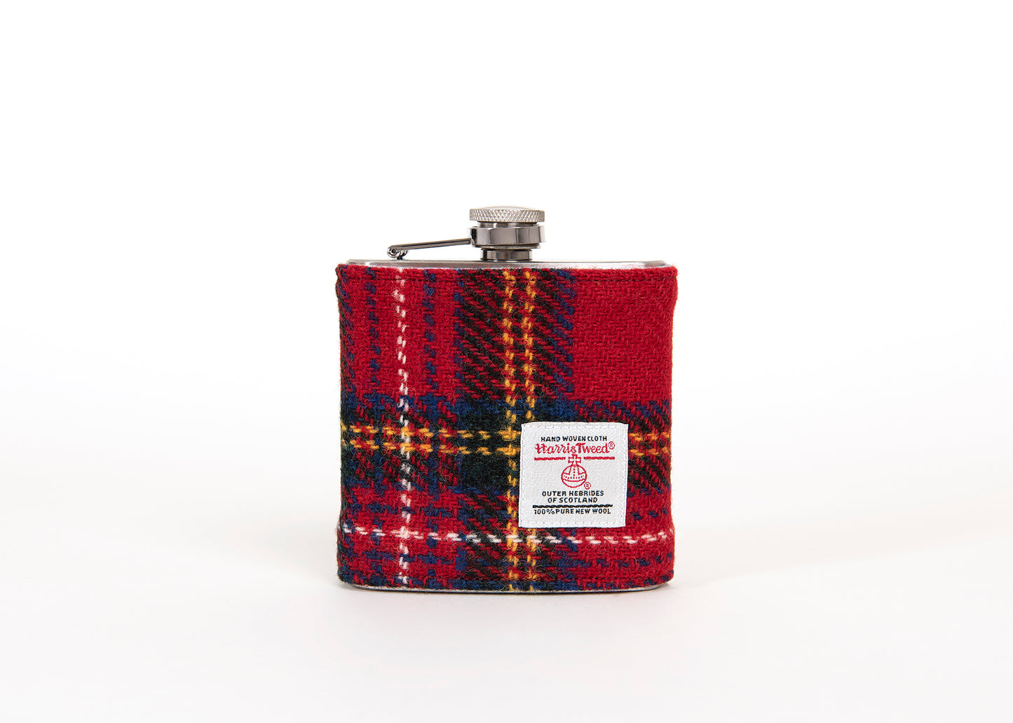 Harris Tweed Cufflink and Hip Flask Gift Set