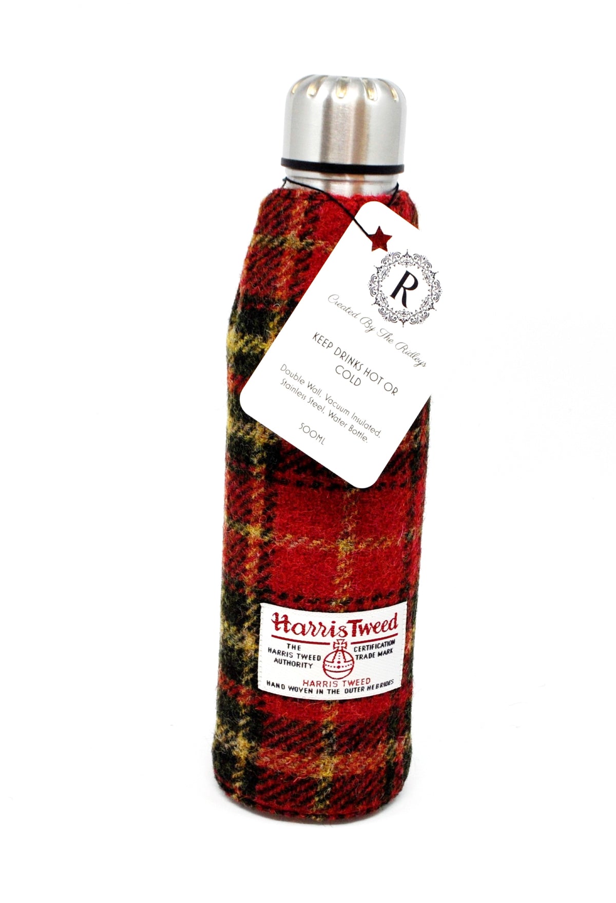 Harris Tweed Thermos Flask - 500ml - Red