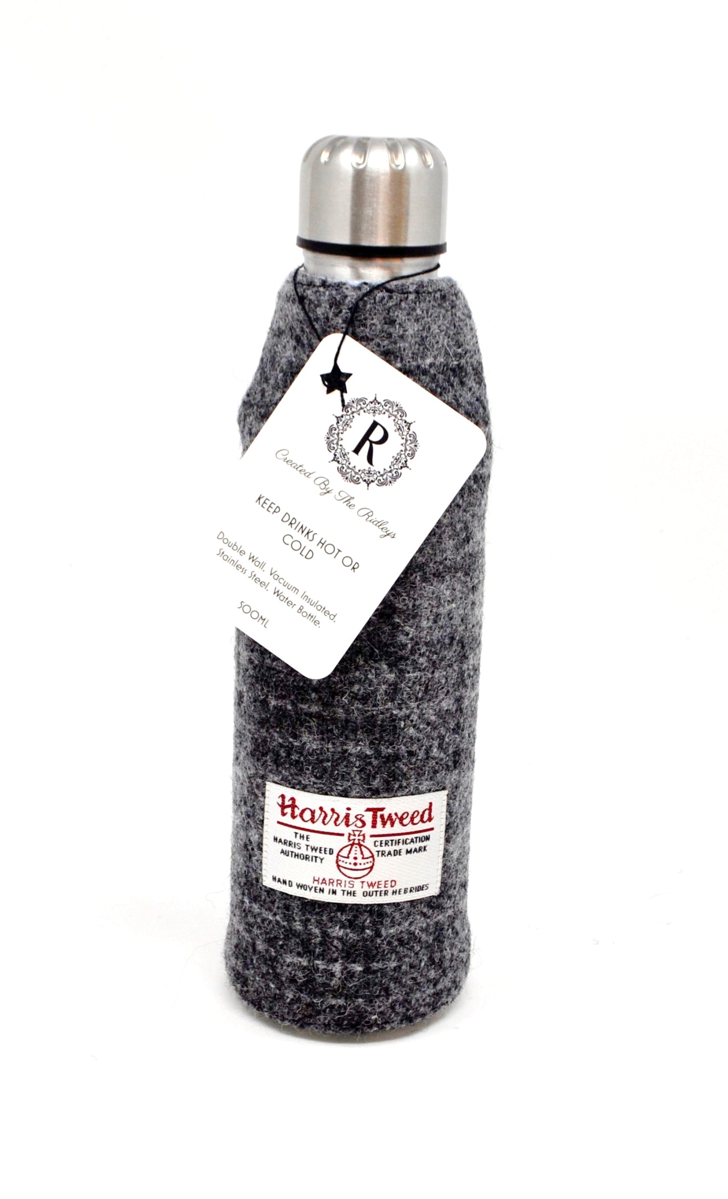 Harris Tweed Thermos Flask - 500ml - Dark Grey