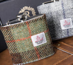 Harris Tweed Hip Flask with MacLeod Tartan