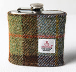 Harris Tweed Hip Flask with MacLeod Tartan