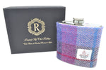 Harris Tweed Hip Flask - Purple Lilac Lavender