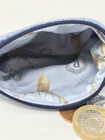 Harris Tweed coin purse Blue Herringbone