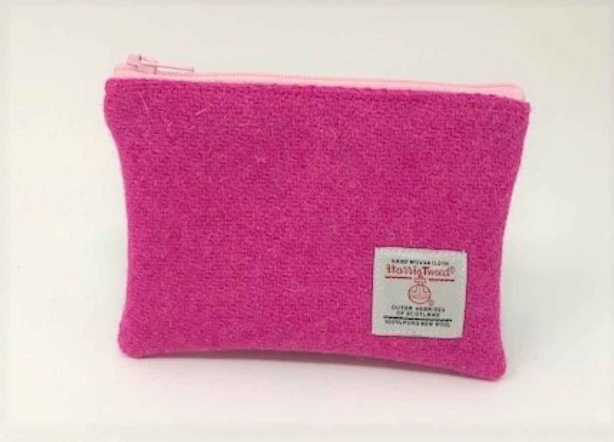 Harris Tweed coin purseFusia Pink