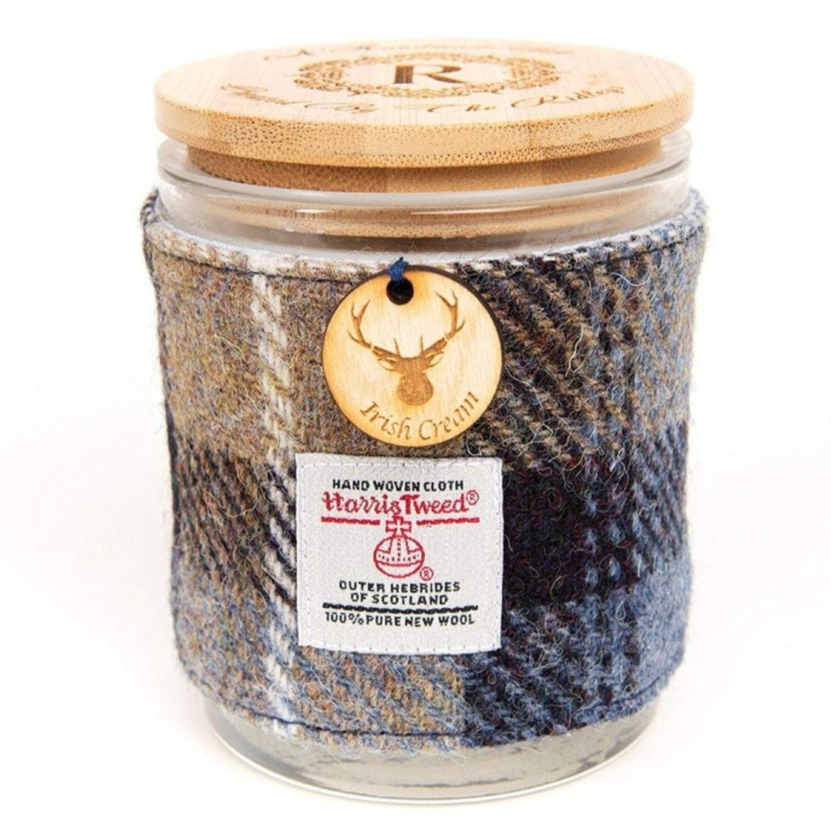 Irish Cream Soy Candle with Harris Tweed Sleeve