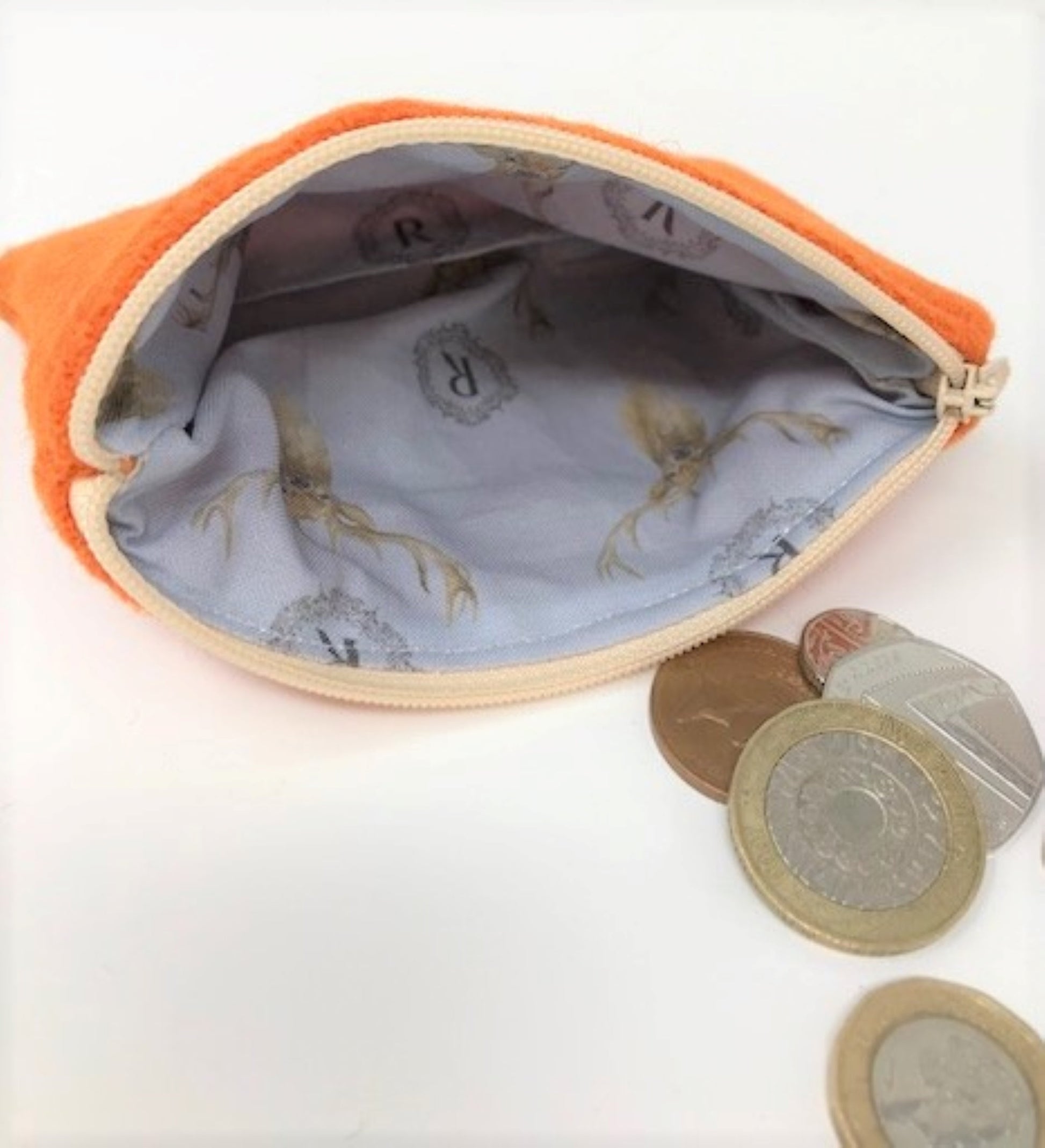 Harris Tweed coin purse Orange