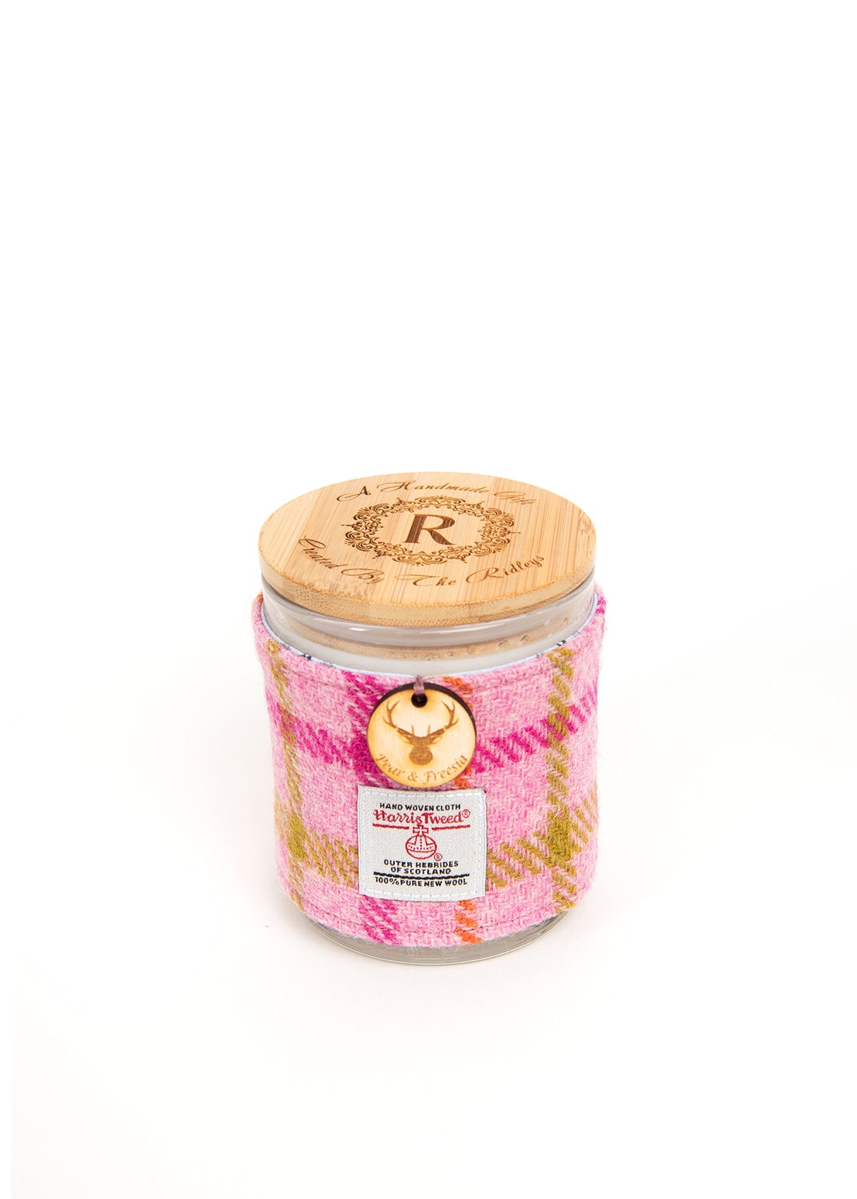 Pear & Freesia Soy Candle with Harris Tweed Sleeve