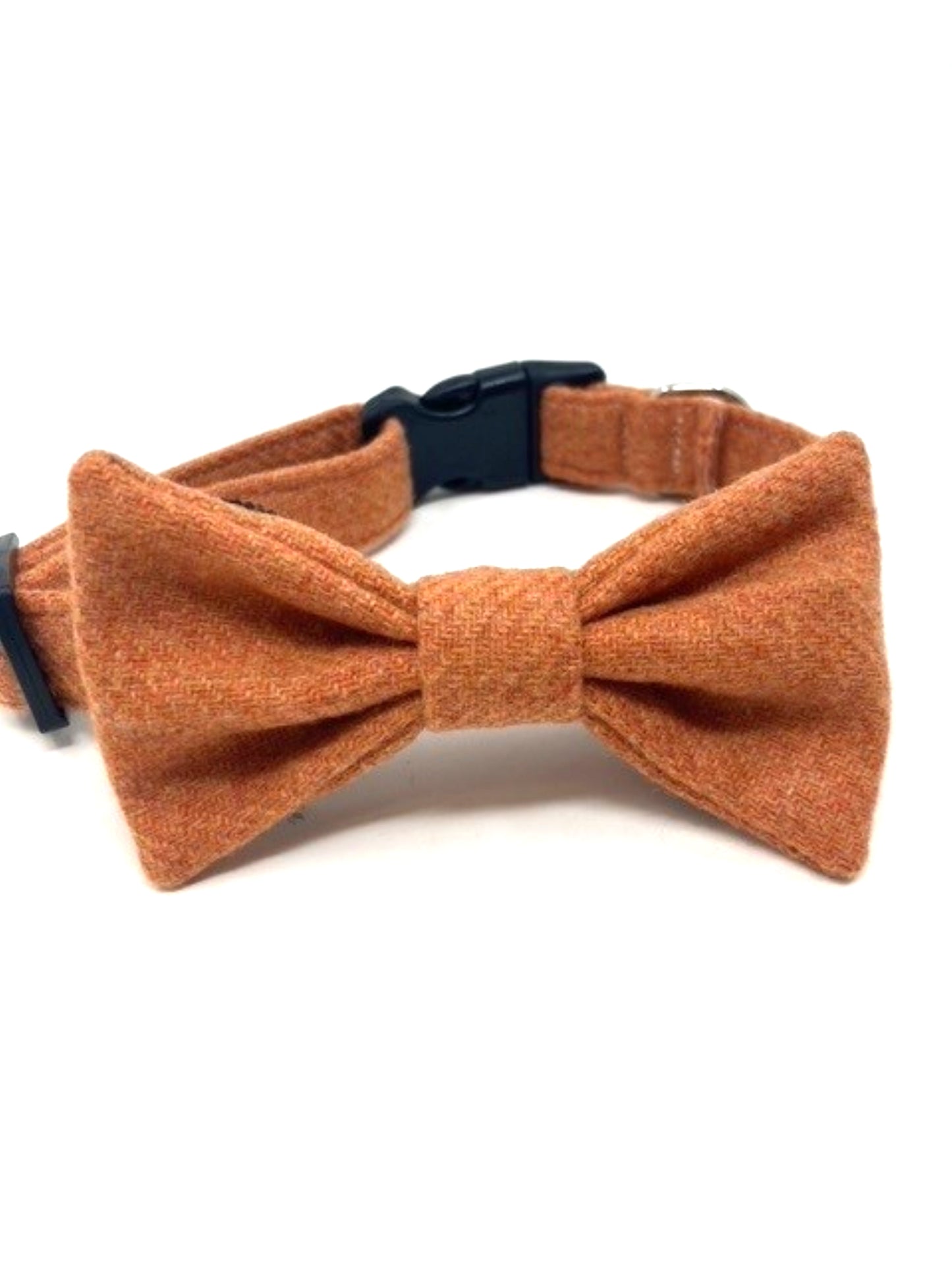 Tweed Dog Collar - Plain Orange