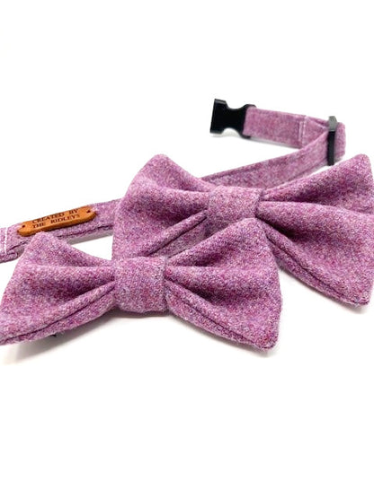 Tweed Dog Collar - Lilac